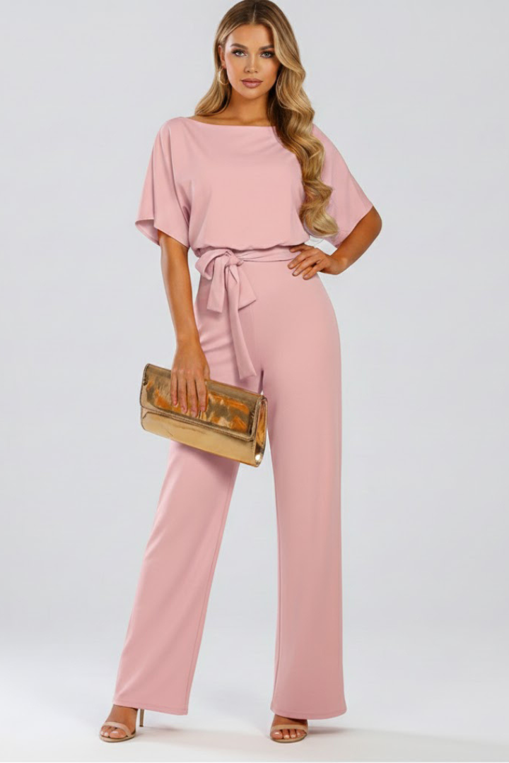 Women's Wide-Leg Jumpsuit styled