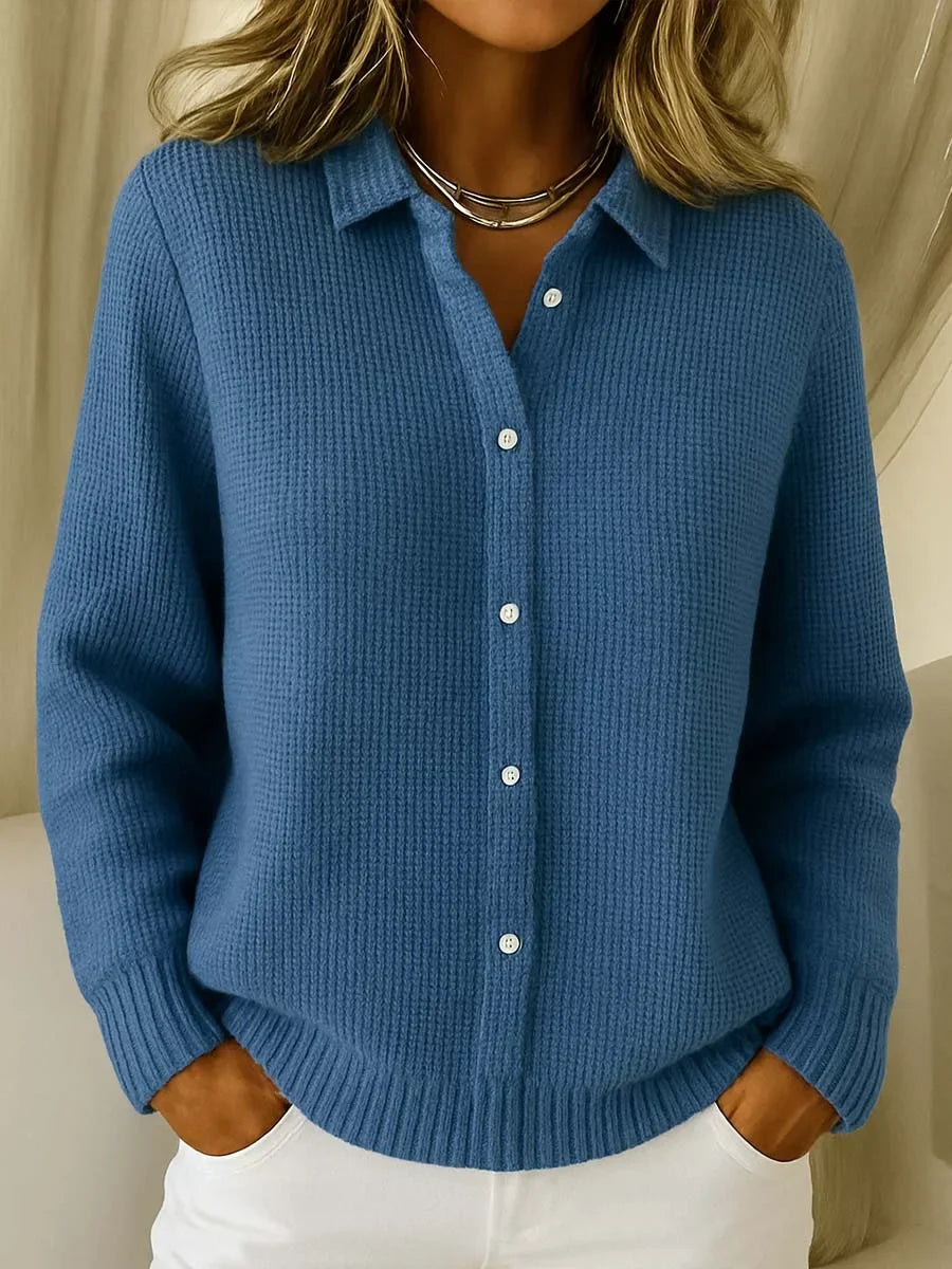 Women's Button-Up Shirt Dark Blue