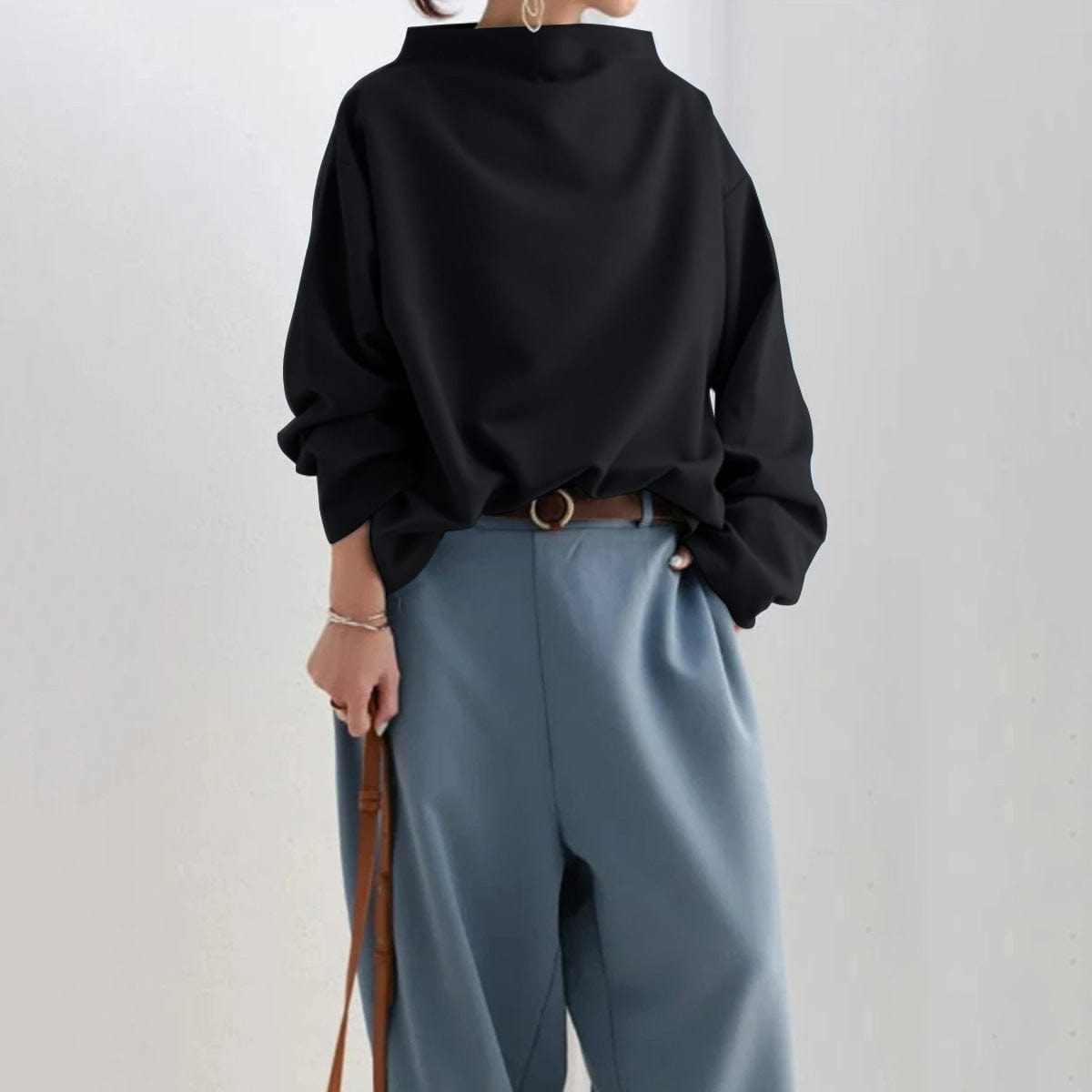 Women's High Neck Top Detail 4