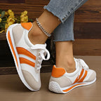 Men's lace-up low-top sneakers in orange - sole