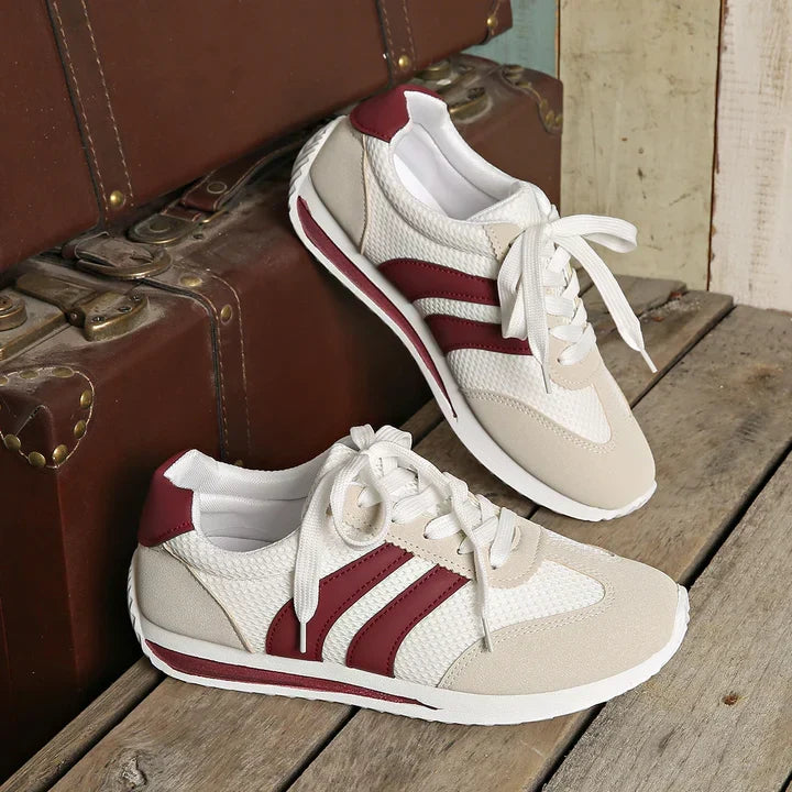 Men's lace-up low-top sneakers in purple - back