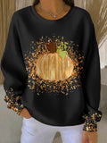 Women's Pumpkin Sweatshirt Black