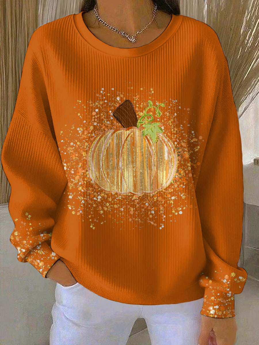 Women's Pumpkin Sweatshirt Orange