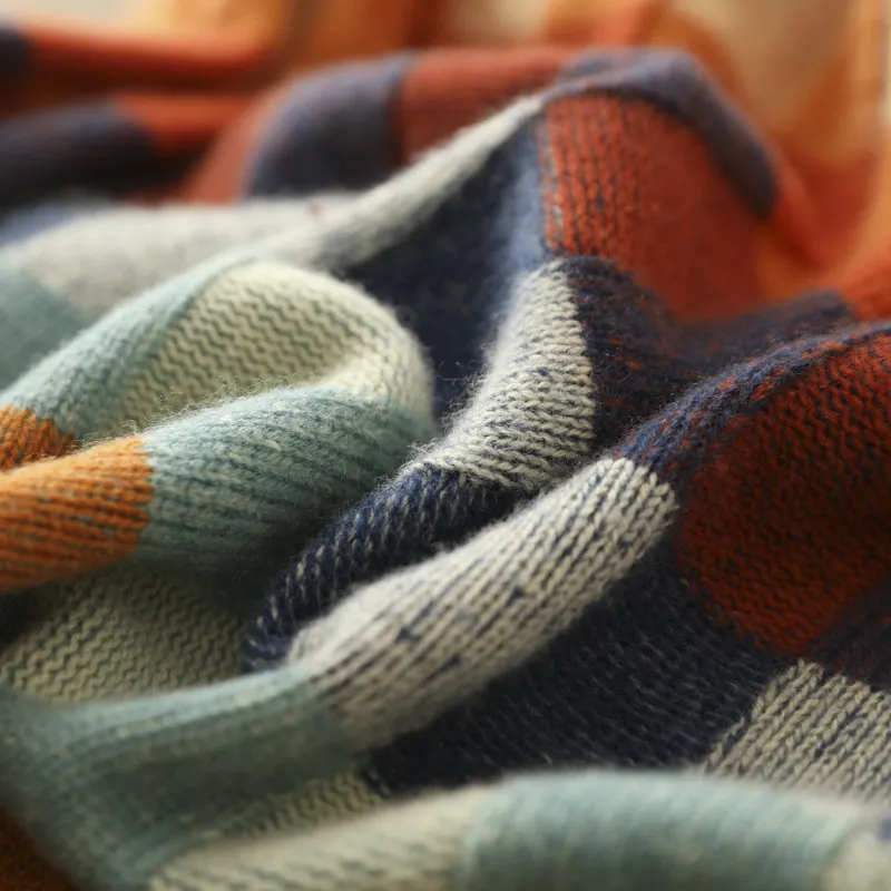 Women's Checkered Sweater Detail