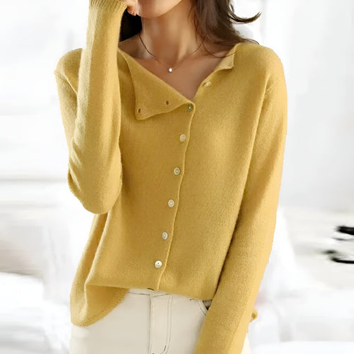 Women's Asymmetrical Cardigan Beige