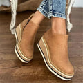 Women's Wedge Boots Khaki