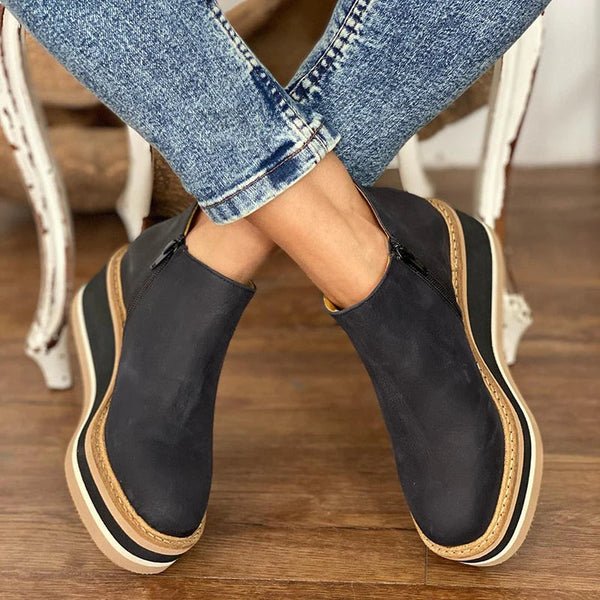 Women's Wedge Boots Black