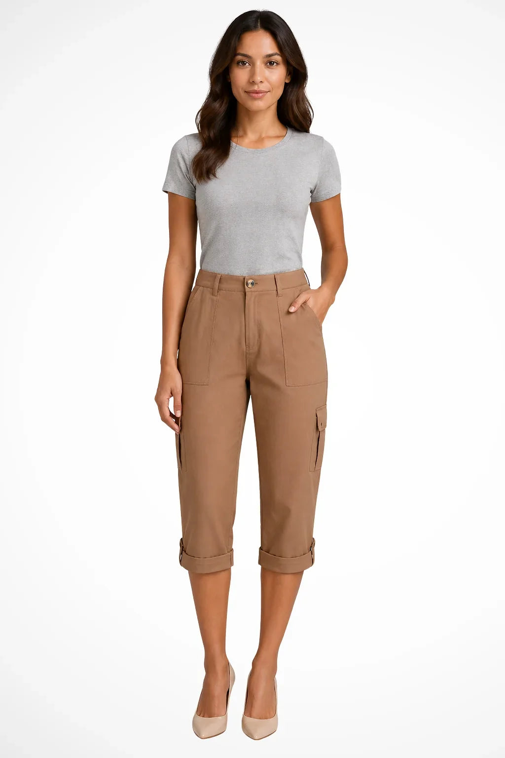 Women's Cargo Pants Light Blue