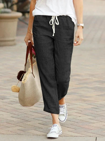Women's Chino Trousers Navy Blue