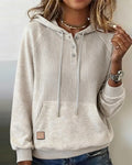 Women's Button-Up Hoodie Cream