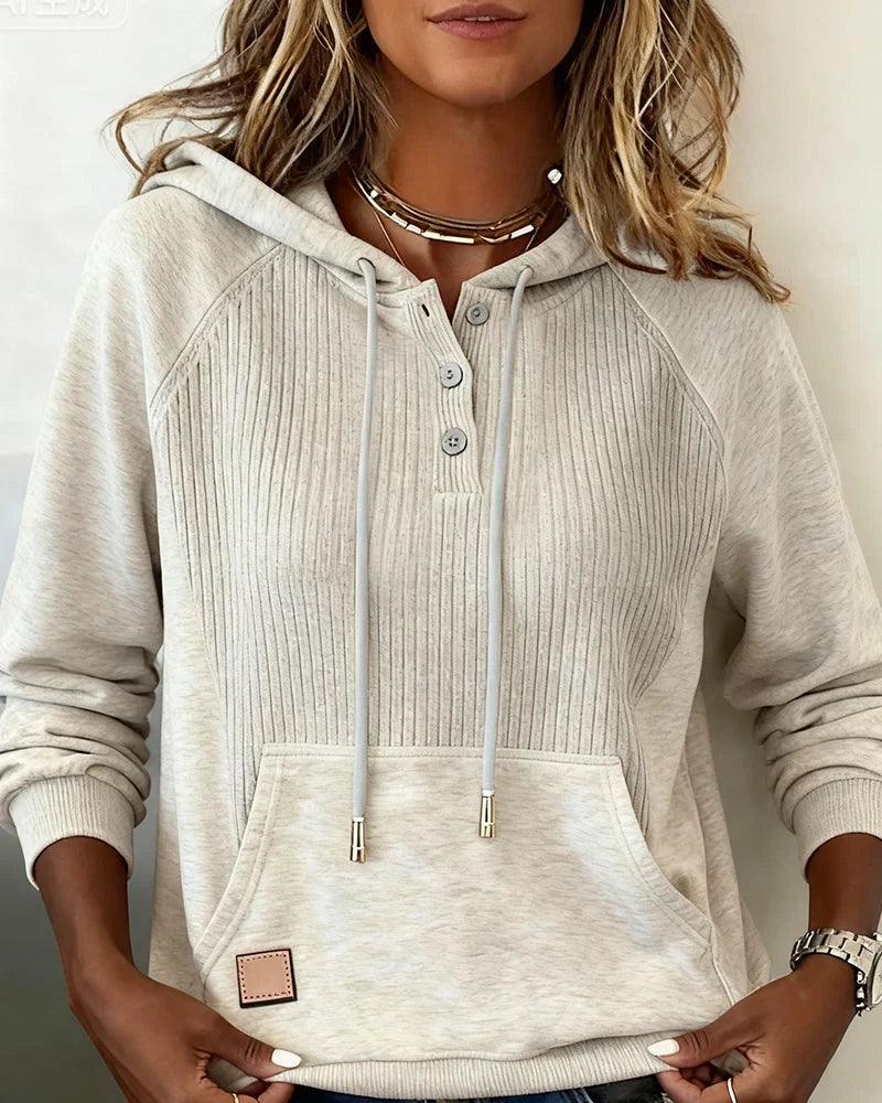 Women's Button-Up Hoodie Detail