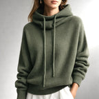Women's Cowl Neck Hoodie Green