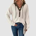 Women's Knitted Hoodie Beige