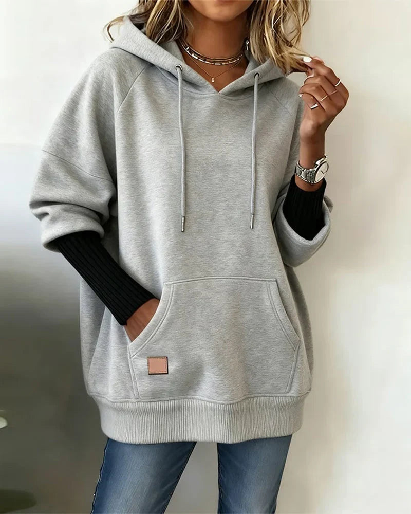 Women's Drawstring Hoodie Gray