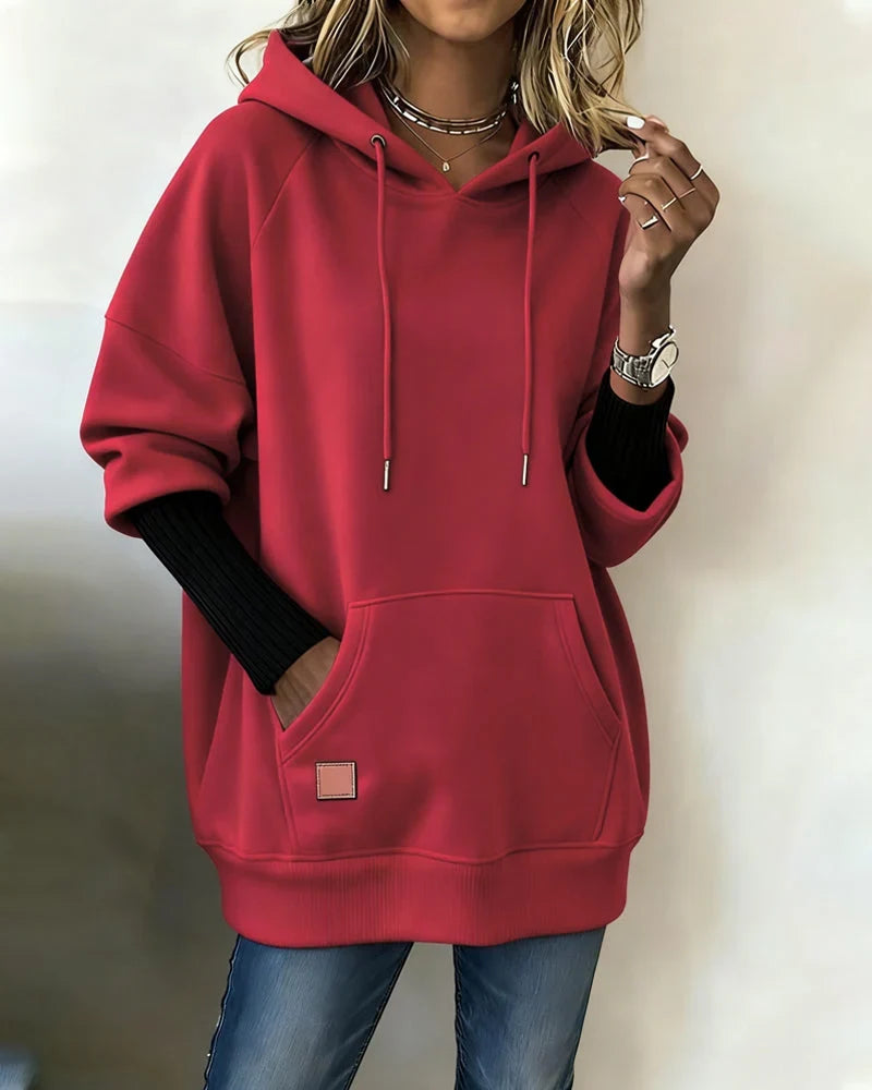 Women's Drawstring Hoodie Khaki