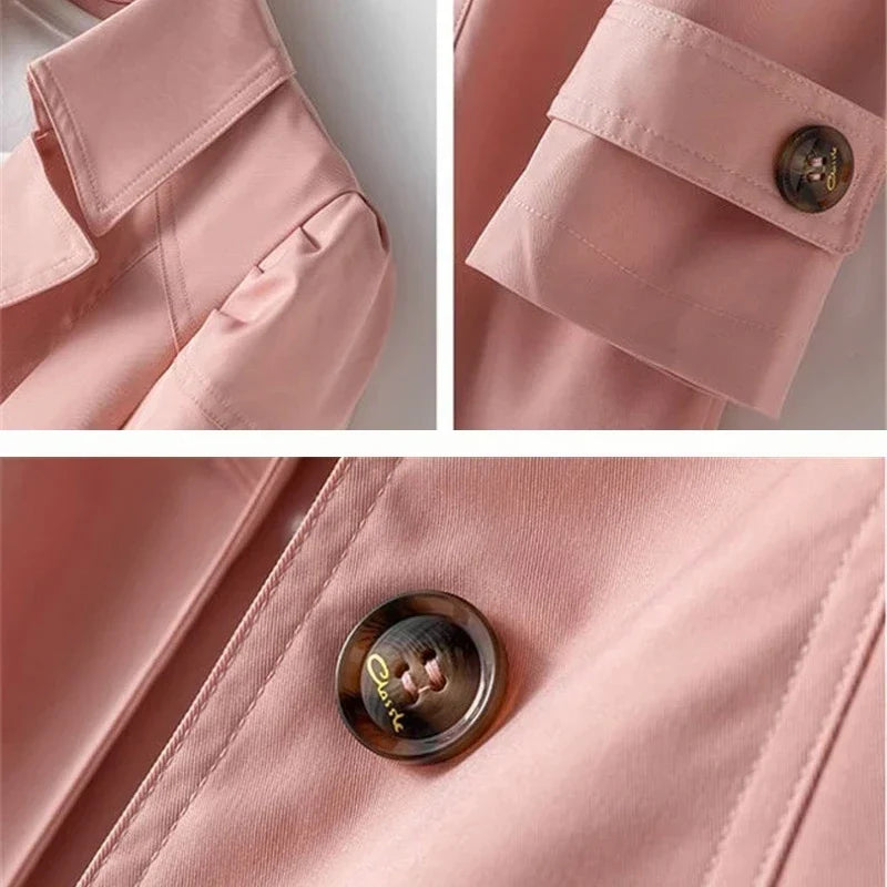 Women's Open Collar Trench Coat