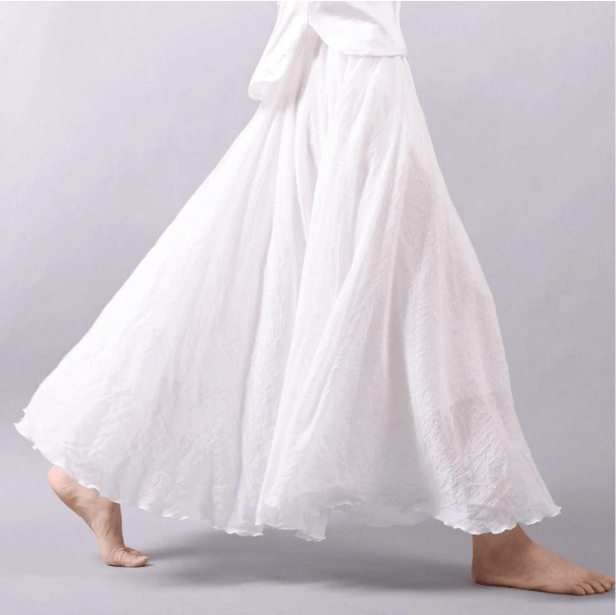 Women's woven boho maxi skirt in light pink