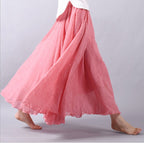 Women's woven boho maxi skirt - styling