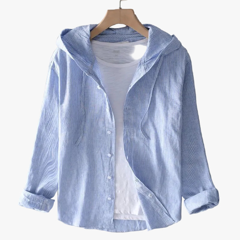 Women's Hooded Shirt Blue