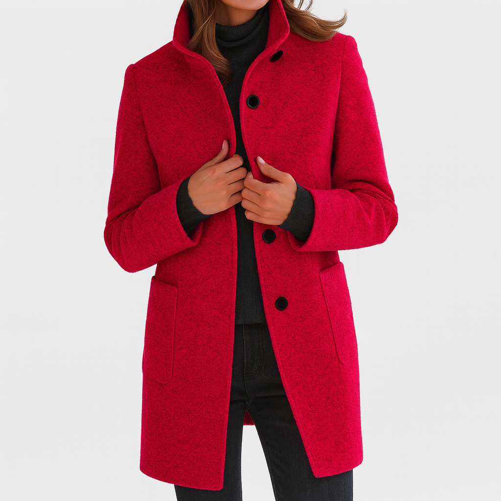 Women's Blend Coat Red