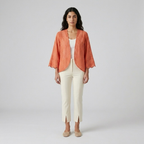 Womens Open Front Lace Kimono Jacket front view