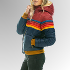 Women's Puffer Jacket Stripe Detail 3
