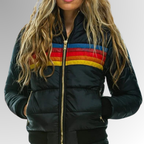 Women's Puffer Jacket Stripe Detail 5