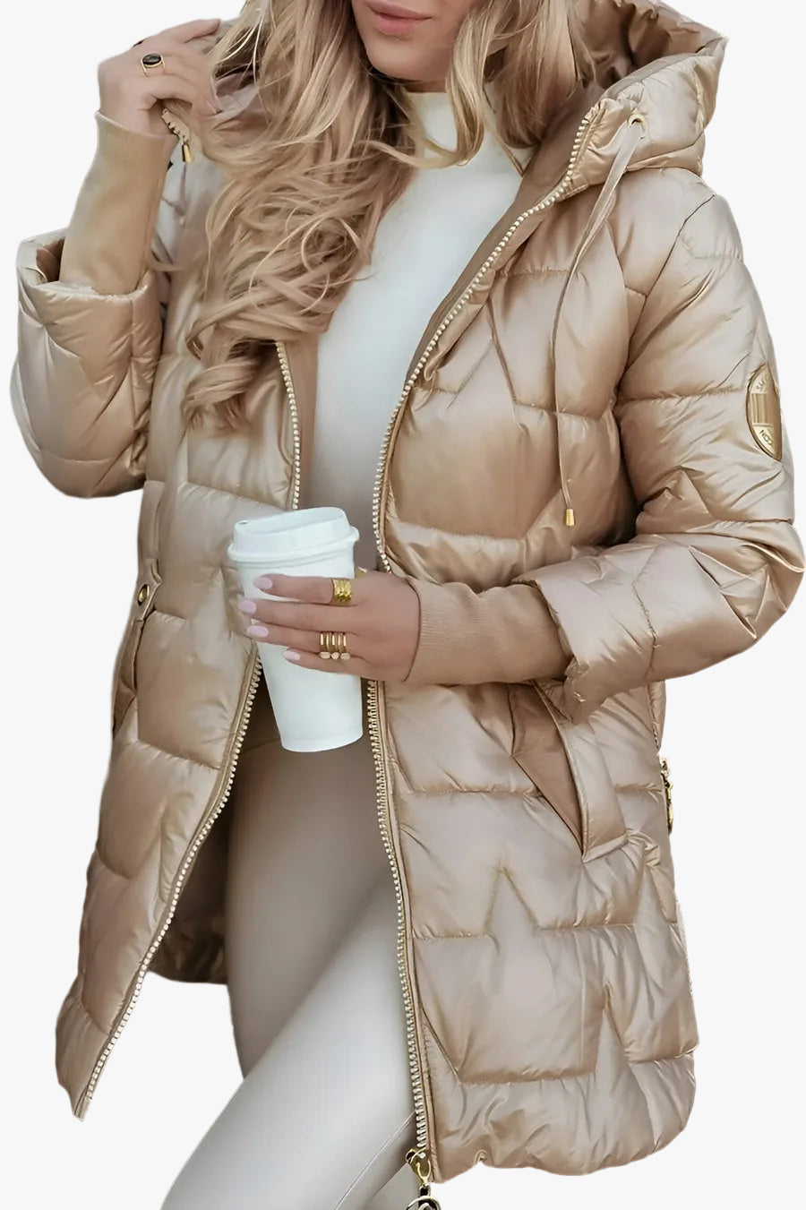 Women's Shell Puffer Beige