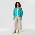 Womens Textured Cocoon Sleeve Open Jacket front view