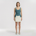Womens Utility Pocket Fit-and-Flare Mini Dress front view