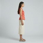 Womens Utility Zip Peplum Vest detail view